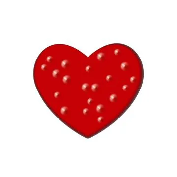 Abstract hump, bump design element for Valentines Day. Red protuberance Heart Stock Illustration