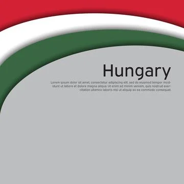 Abstract hungary flag. Creative background. Hungary national poster. Vector Illustration
