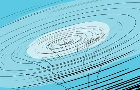Abstract hurricane funnel in blue Stock Illustration