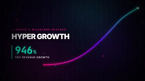 Abstract Hyper Growth Concept Background for Business Data Visualization Stock Footage 337577971