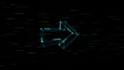 Abstract Hyper-Speed Cyber Vector Hologram 4K Seamless Motion Loop Stock Footage 343698938