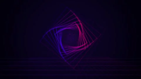 Abstract Hyperdimensional Neon Corridor Seamless motion Loop Stock-Footage 343201654