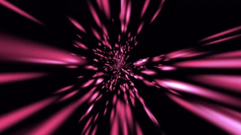 Abstract hyperjump to another galaxy. Creative red pink shades space backgro Stock Footage 261198024