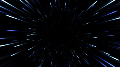 Abstract Hyperspace Jump Through Starfield in Deep Space with Light Speed W.. Stock Footage 340020960