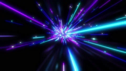 Abstract hyperspace neon animation background. Video stock 133536355