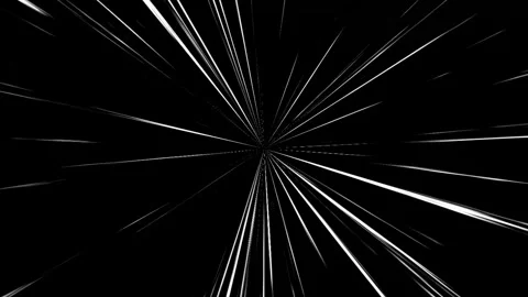 Abstract hyperspace travel animation featuring white light streaks zooming .. Stock Footage 345547845