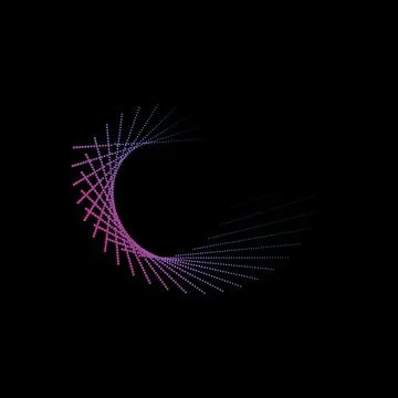 Abstract hypnosis dotted logo design template Stock Illustration