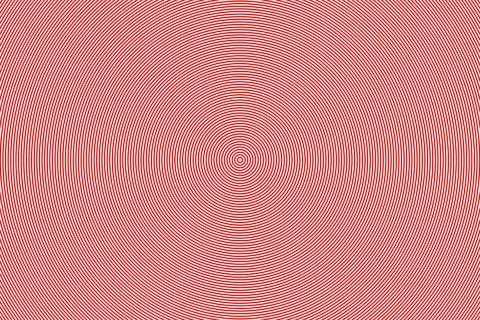 Abstract hypnotic and geometric stripes pattern. Linear pink pattern, 3D illu Stock Illustration