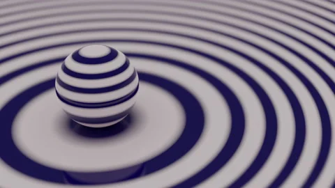 Abstract Hypnotic Background With Moving Circles Video stock 138909566