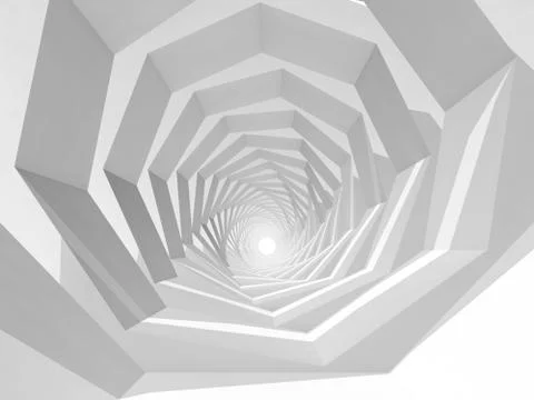 Abstract hypnotic cg background, 3d tunnel Stock Illustration