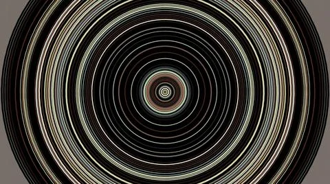 Abstract hypnotic circles moving on the black background. Animation. Abstract Stock Illustration