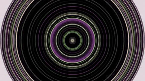 Abstract hypnotic circles moving on the black background. Animation. Abstract Stock Illustration
