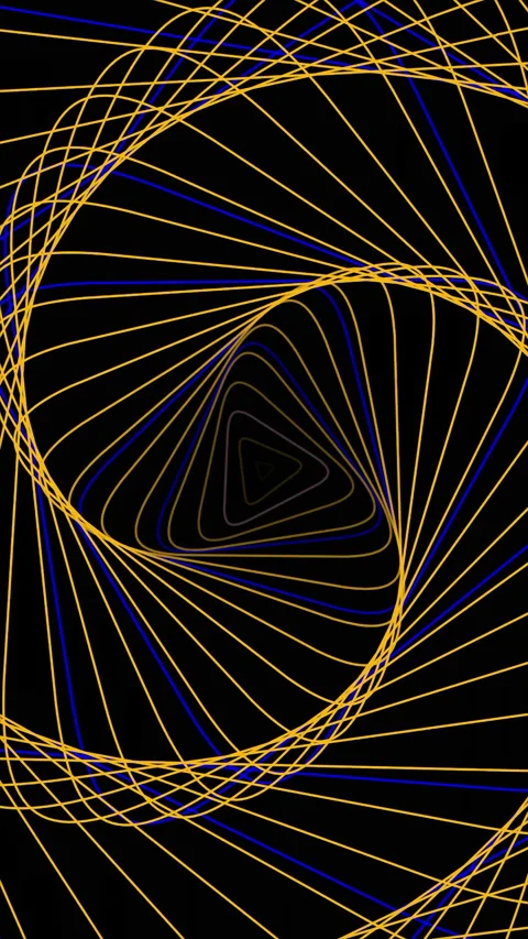Abstract hypnotic endless triangular tunnel animation Stock Footage 341875230