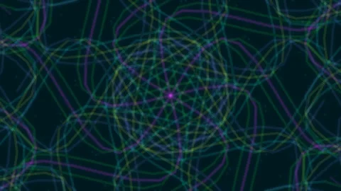 Abstract Hypnotic Fractal Design Circle Background Animation Stock Footage 336168762