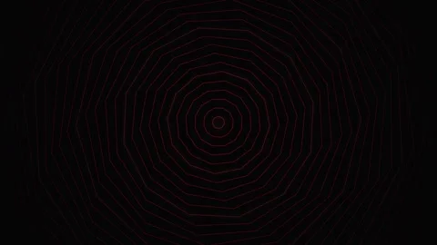 Abstract Hypnotic Geometric Red Expanding Mandala Pattern Loop Stock Footage 333954944