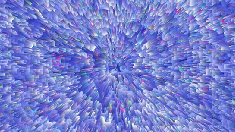 Abstract hypnotic glowing colorful background with radial glow moving from right Video stock 115813375