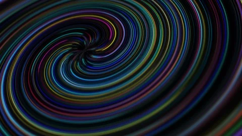 Abstract Hypnotic Glowing Spiral Vortex Background Stock Footage 116072372