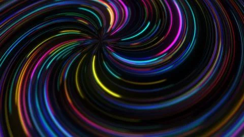 Abstract Hypnotic Glowing Spiral Vortex Background Stock Illustration