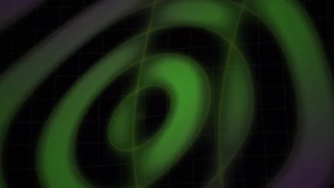 Abstract Hypnotic Green and Purple Circular Motion Background Animation. Stock Footage 341795366
