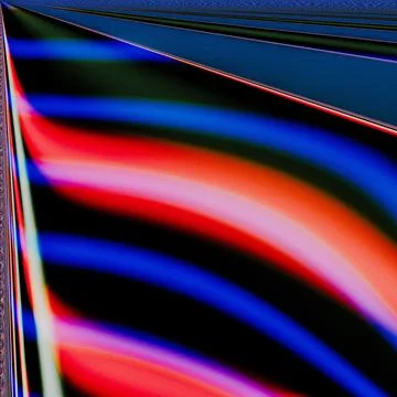 An abstract hypnotic illustration of geometric patterns with waves and stripe Stock Illustration