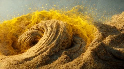 Abstract Hypnotic Liquid Sand Animation Background Stock Footage 209601425