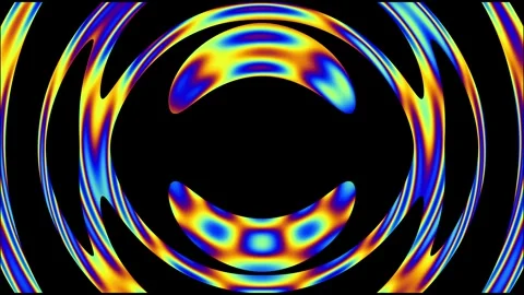 Abstract hypnotic neon wave motion background with glowing colorful ripples Stock-Footage 333719994