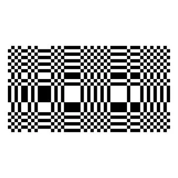 Abstract hypnotic pattern with checkers and rectangles of varying thickness. Stock Illustration