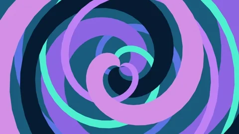 Abstract Hypnotic Spiral Background with Purple and Teal Swirling Motion Stock Footage 328788768
