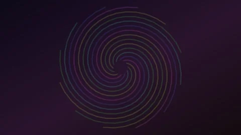 Abstract Hypnotic Spiral Lines Animation on Dark Purple Background Dynamic .. 库存影片 340542447