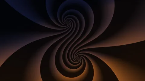 Abstract hypnotic spiral tunnel background, optical illusion motion loop Stock Footage 341820871