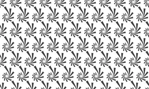 Abstract hypnotic swirl pattern.  Seamless monochrome design featuring repe.. Stock Illustration