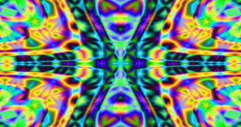 Abstract Hypnotic Trippy Psychedelic Neon Fluorescent Rainbow Color Loop Stock Footage 165224441