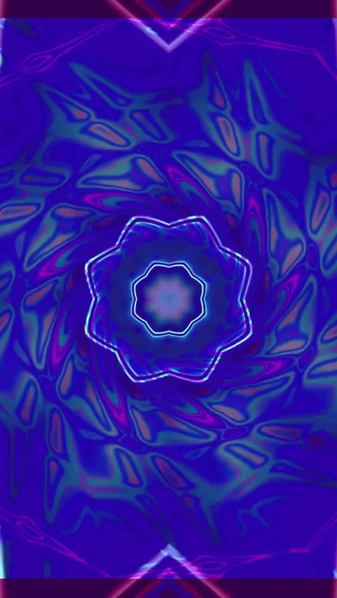 Abstract hypnotic tunnel vj loop with geometric shapes moving seamlessly fo.. Stock Footage 321575980