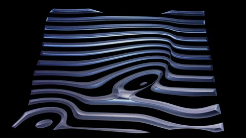 Abstract hypnotic waveforms creating optical illusions Stock Footage 341466270