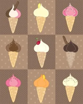 Abstract ice cream Stock Illustration