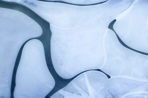 Abstract ice formations, winter background Stock Photos