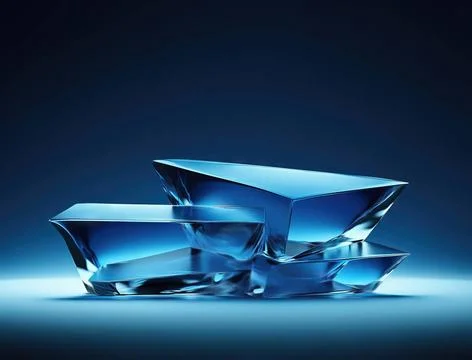 Abstract Ice Shapes Background 3D Modern Stylish Background with Abstract ... Stock Photos