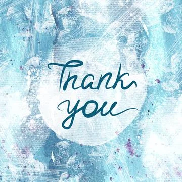 Abstract ice texture with crack, creative background with text Thank you Stock Illustration