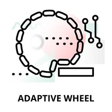 Abstract icon of adaptive wheel Stock Illustration