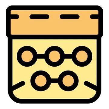 Abstract icon of a biscuit with circular patterns Ilustração Stock