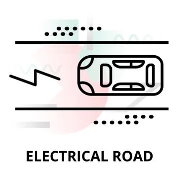 Abstract icon of electrical road Stock Illustration