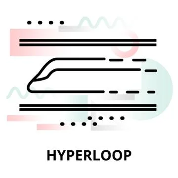 Abstract icon of hyperloop Ilustração Stock