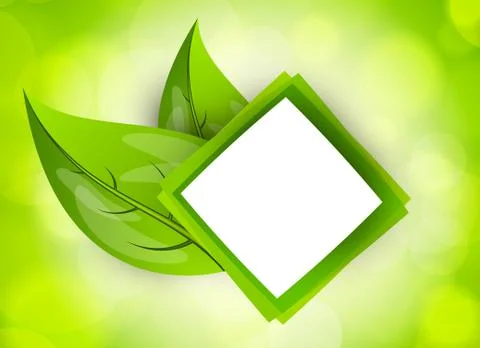 Abstract icon with leaves Stock Illustration