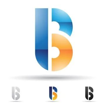 Abstract icon for letter B Stock Illustration
