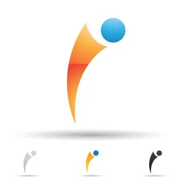Abstract icon for letter I Stock Illustration