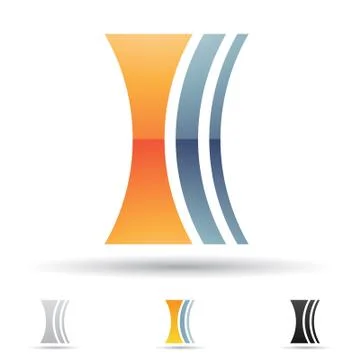 Abstract icon for letter I Stock Illustration