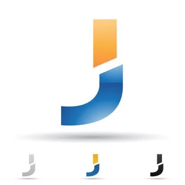 Abstract icon for letter J Stock Illustration