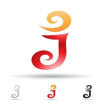 Abstract icon for letter J Stock Illustration