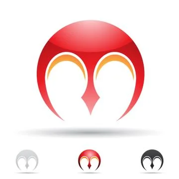 Abstract icon for letter M Stock Illustration