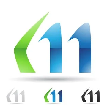 Abstract icon for letter M Stock Illustration